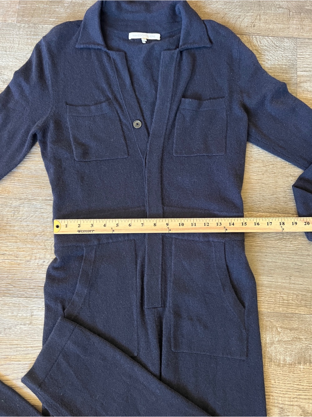Naked Cashmere Jumpsuit in Navy Blue 100% Cashmere - Picture 5 of 7